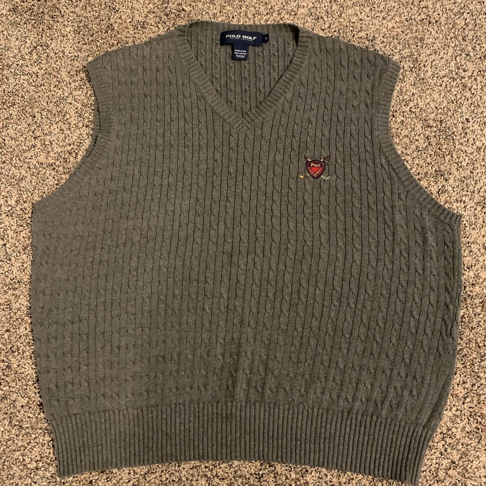 Vintage Polo Golf Knit Sweater Vest